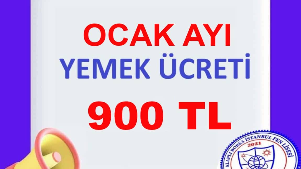 OCAK  AYI YEMEK ÜCRETLERİ VE ÖDEMELERİ