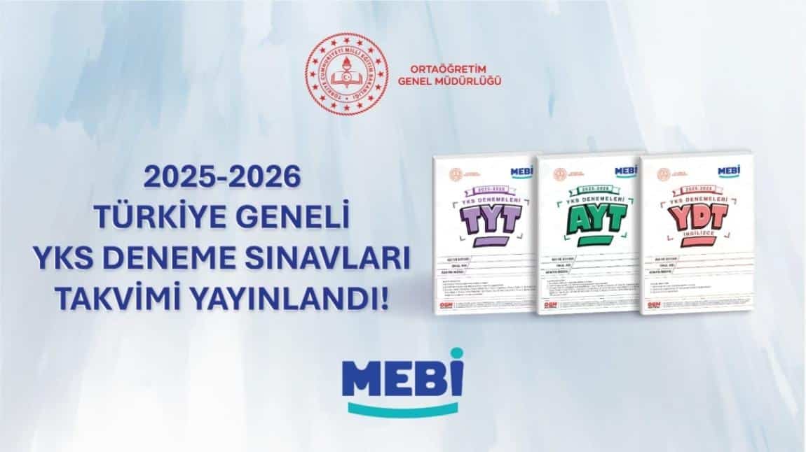 MEBİ YKS Deneme Sınavları Takvimi Yayınlandı