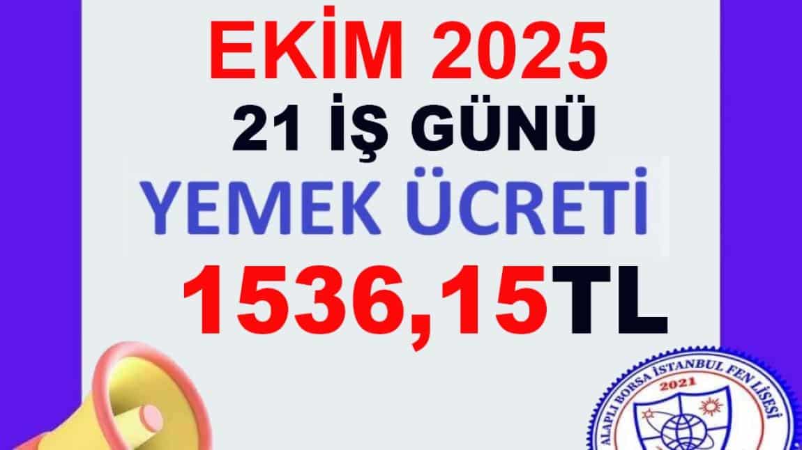 2025 Ekim Ayı Yemek Ücreti Ödemeleri